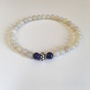 Stunning Fire Opal and Lapis Lazuli Bracelet
